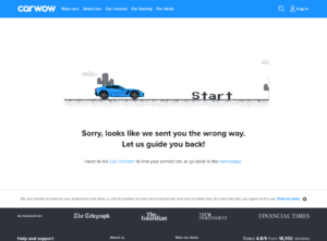 Carwow 404 page