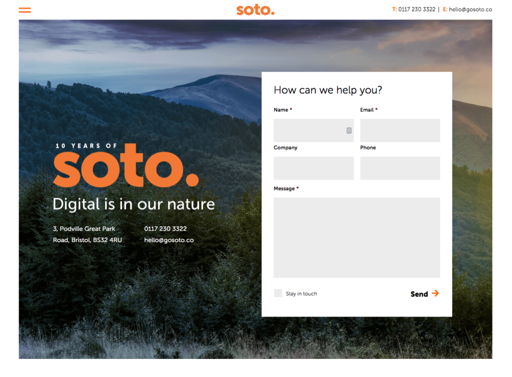 Soto contact form 